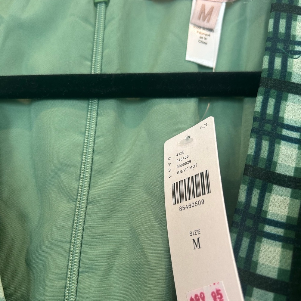 NWT Anthropologie Green Plaid Long Sleeve Dress - Picture 2 of 3